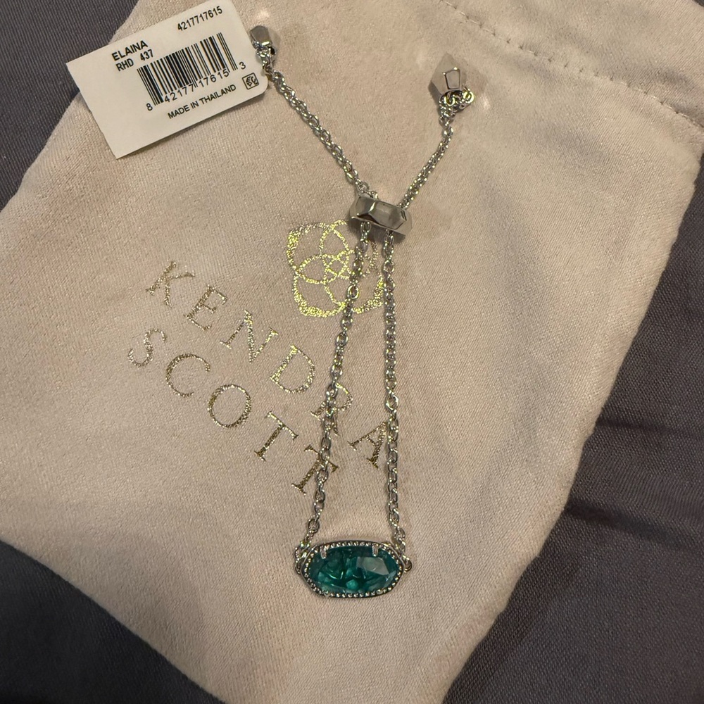 Kendra Scott Silver Bracelet with Turquoise Accent